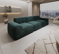 Komprimiertes Kissens ofa mit Tofu-Block-Design Retro-Cord gewebe Solid Black Cow Pattern Pure Foam Filling Living Room Sofa