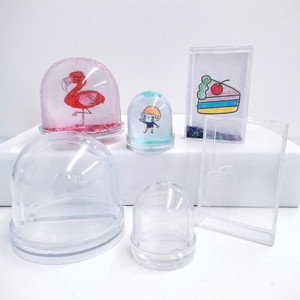 DIY Custom Souvenir Snow Globe Acrylic Photo <b>Empty</b> Plastic Craft <b>for</b> Do-It-Yourself Projects - Product Image 5