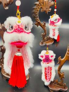 Decorazione Festiva a Forma di Leone per Bambini, Ciondolo Portafortuna all'Uncinetto, Ornamento per Auto e Borse - Product Image 4