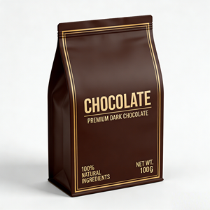 ถุงบรรจุภัณฑ์อาหารแบบตั้งได้ พิมพ์ลายตามสั่ง แบบใช้แล้วทิ้ง ก้นแบน สำหรับซีเรียล กาแฟ อาหารสัตว์ และบะหมี่ - Product Image 1