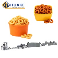 Machine de fabrication de snacks en forme d'anneaux aromatisés au poulet soufflé pour la production en usine alimentaire
