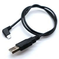 1.2M & 2M Angle droit Micro USB 2.0 Câble de charge et de données PVC isolé pour téléphones portables Imprimantes Ordinateurs et disques durs