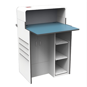 เคาน์เตอร์เช็คอินสนามบินแบบโซลิดเซอร์เฟซสั่งทำพิเศษ เคาน์เตอร์ต้อนรับสนามบินคุณภาพสูง เคาน์เตอร์ต้อนรับผู้โดยสารสนามบิน - Product Image 4