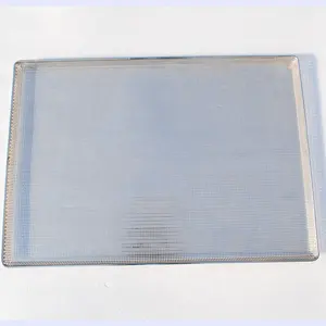 Bread baking tray stainless steel punching hole mesh sheet perforated metal oven custom size perforated baguette tray