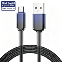 Câble de charge rapide USB-Type-C 100W OEM/ODM directement de l'usine, 1M, prise transparente, haute durabilité