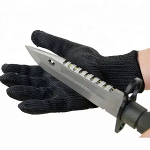 Sarung Tangan Kawat, Sarung Tangan Keamanan Potong Goresan untuk Level 5 Potongan Tahan Logam Anti Potong Dapat Dipakai Anti-kaca
