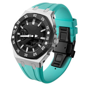 Kit de estilo de lujo Mod correa de goma y anillo de escala de tiempo caja de metal G Ga2100 reemplazo de pieza de reloj de choque - Product Image 6