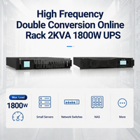 Alimentation sans interruption (ASI) 19 pouces pour montage en rack, 2 kVA, 1800 W, 2U, en ligne, PF 0,9, pour serveur informatique et équipement de télécommunications