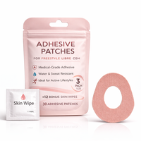 Patch adhésif personnalisé pour capteur de glycémie continu (CGM) avec logo imprimable, couleur, étanche, vente en gros directe usine