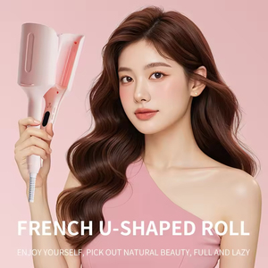 Rizador de Pelo Tipo Olla de Arrocera de 36MM - Sin Quemaduras - Crea Ondas Onduladas, Ondas Negativas de Iones - Herramienta Profesional para Rizos Profundos en Forma de U - Product Image 2