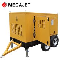 Nettoyeur industriel à haute pression Type de remorque à entraînement diesel personnalisable 500bar Max. Pression 220v Tension Nouvelle eau froide