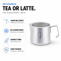 Tasse à café en titane pur, tasse à eau isolée, poignée anti-brûlure, tasse à thé de bureau, vaisselle