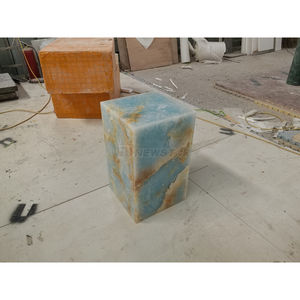 Newstar Atacado Pedra Natural Personalizado Mármore Rosa Azul Onyx Plinto Mesa E Plinto Mesa Central - Product Image 4