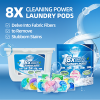 Lessive pour vêtements 4-en-1, longue durée, séchage rapide, anti-boulochage, écologique, jetable, faible mousse, action rapide, lavage en machine