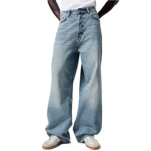 Jeans Personalizados al por Mayor, Fabricantes de Jeans Holgados de Estilo Hip Hop, Jeans Casuales Lavados de Alta Calidad para Hombre - Product Image 3