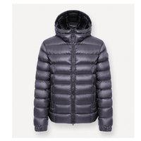 Blouson matelassé léger et respirant pour homme, bleu marine, coupe longue et fine, imperméable, coupe-vent, réfléchissant, séchage rapide, face en satin