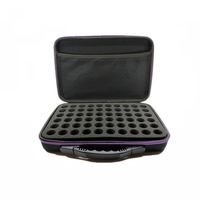 Étui rigide personnalisé de grande taille avec fermeture éclair pour le stockage d'huiles essentielles, 60 flacons de 10 ml, mousse de protection, étui de transport pour les voyages
