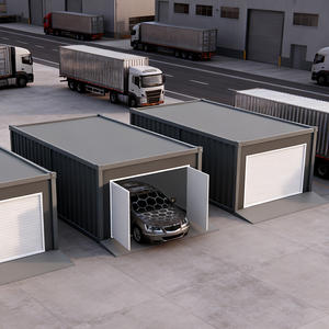 Abri de rangement préfabriqué à montage rapide, abri de voiture imperméable et isolé, garage conteneur à double porte, abri de voiture <span class=keywords><strong>pour</strong></span> extérieur - Product Image 3