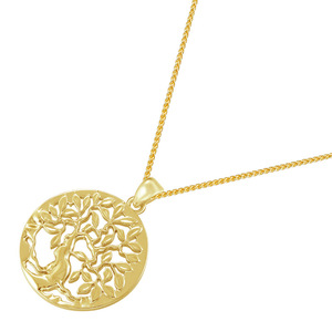 Collar Vintage Chapado en Oro con Flor Hexapétala y Árbol de la <span class=keywords><strong>Vida</strong></span>, Diseño Hueco Elegante, Para <span class=keywords><strong>Mi</strong></span> <span class=keywords><strong>Hija</strong></span> - Product Image 3