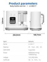 Robot culinaire électrique multifonction 4 en 1 pour bébé avec puissance de 130-400W et chauffe-biberons à prise EU
