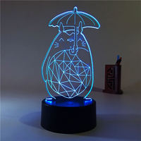 Nouveau Led Photo personnalisée créative 3d llusion Anime acrylique Table lampes de bureau Base enfant décor à la maison veilleuses