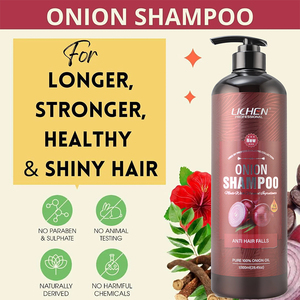Champú orgánico anticaída para adelgazar el cabello, cebolla, 1 litro - Product Image 2