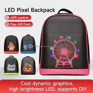 Sac à dos LED P2.5 haute luminosité, personnalisable, pour moto, avec écran d'affichage alimenté par batterie externe USB 5V - Product Image 2