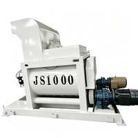 Bétonnière à double arbre à rotation forcée JS1000 |   Centrale de Béton Prête à l'Emploi Industrielle de 1000L, Machine de Malaxage