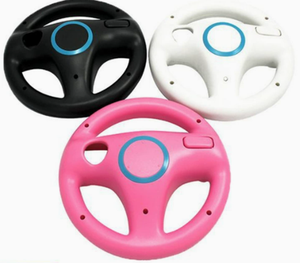 Volante 2026R para Control Remoto de Wii, Juegos de Carreras <span class=keywords><strong>Mario</strong></span> <span class=keywords><strong>Kart</strong></span>, Volante de Carreras Blanco y Negro, Plástico, Innovador y Emocionante - Product Image 1