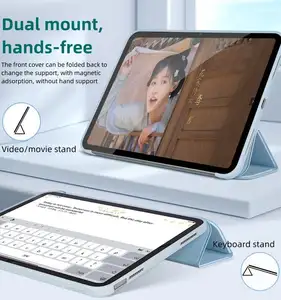 Ultra Slanke 9.7 Inch Voor Ipad & Ipad Mini 4/5/6 Smart Cover Case Pu Lederen Drievoudig Stand Pen Slot Lichtgewicht Handig