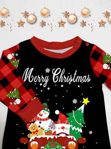 חג המולד pjs 2024 פעוט בנים בנות תינוק בנות חג המולד עץ בגדים נשים גברים פיג 'מה תואם סטים - Product Image 6
