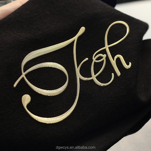 3D logo TPU vá Sticker nâng lên dòng dập nổi thiết kế logo nhãn vải huy hiệu vàng truyền nhiệt nhãn may vá mềm - Product Image 2