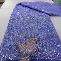 Tissu brodé de perles et de sequins tubulaires violets, en polyester, largeur 130 cm, origine Guangdong, pour dentelle
