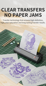 เครื่องพิมพ์ลายสักแบบพกพาไร้หมึก MHT-P8008 ขนาด A4 เชื่อมต่อบลูทูธ รองรับ Android และ iOS เครื่องพิมพ์ลายสักแบบใช้ความร้อน - Product Image 2