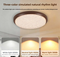 Plafonnier LED encastré en cristal 6000K Tri-proof AC IP54 Design minimaliste moderne CRI80 Couleurs changeantes Chambre/Salon