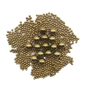 Manik-manik logam ukuran kustom 2mm 3mm 4mm 5mm bola kuningan perhiasan