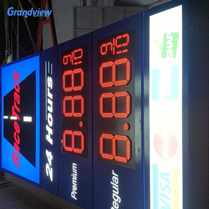 ใหม่สีแดงและสีเขียว12นิ้ว LED <span class=keywords><strong>ป</strong></span>้ายราคาน้ำมันสถานีบริการน้ำมันหน้าจอ - Product Image 3