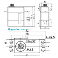 Micro-servo sans noyau GDW DS296X HV 10KG.cm, servo en acier plein et aluminium CNC pour avion à aile fixe 30E, planeur turbojet, hélicoptère 450