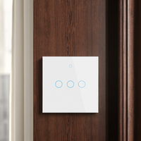 Interrupteur intelligent pour hôtel, 1, 2 ou 3 boutons, contrôle tactile, compatible Smart Life, panneau plastique, Wi-Fi