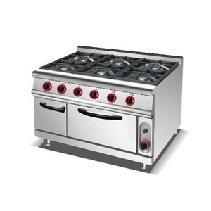 Fabricant professionnel d'équipement de cuisine de restaurant et d'hôtel cuisinières d'acier inoxydable de 6 brûleurs avec le <span class=keywords><strong>four</strong></span> à pizza <span class=keywords><strong>électrique</strong></span> - Product Image 5