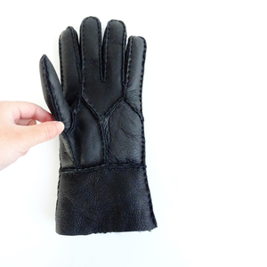 Nice Price Promotional Hand Warmer Sheepskin Shearling Lined <strong>Men</strong> <strong>Leather</strong> <strong>Gloves</strong> on <strong>Sale</strong> - Product Image 4