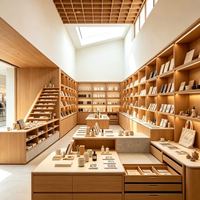 Présentoirs en bois pour supermarchés et magasins de détail, unités d'étagères modulaires avec tiroirs de rangement