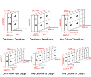 Có Thể Điều Chỉnh Hiện Đại Thép Kệ Hệ Thống Khóa Di Động Máy Nén Lưu Trữ Tủ Hồ Sơ Cho Văn Phòng Nhà Trường Khách Sạn Hội Thảo - Product Image 3