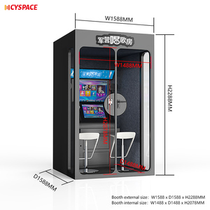 Kiosques de karaoké de studio professionnel Distributeurs automatiques intelligents Mini écran tactile Télécharger <span class=keywords><strong>MUSIQUE</strong></span> Vidéo Songs Booth pour immeuble de bureaux - Product Image 6
