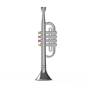 Trompette durable pour enfants, instrument de musique argenté, jouet pour enfants, aucune pile requise - Product Image 1