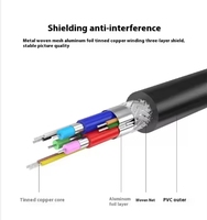 Câble de conversion audio VGA mâle/femelle en gros ZEANDA Z-65337 avec boîtier en PVC, adaptateur d'alimentation et connecteurs inclus