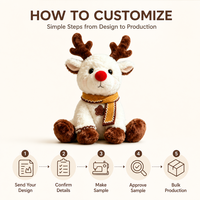 Boneka Rusa Natal Custom Langsung dari Pabrik, Isi Kapas PP, Kain Super Lembut - OEM/ODM untuk Merek Label Pribadi, Pesanan Grosir
