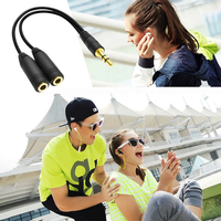 Câble répartiteur audio 3,5 mm en Y, 1 mâle vers 2 femelles, adaptateur stéréo AUX pour casque, écouteurs, ordinateur portable, tablette, haut-parleur