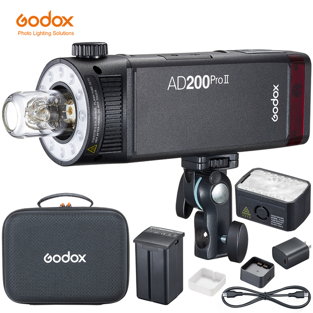 Go Dox Ad200proii Ad200pro Ii Ttl 2.4g Wireless Camera Pocket Flash 1/8000 Hss 200 Full Power Video Photography Studio