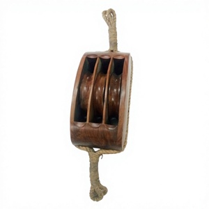 Poulie en bois décorative de style vintage de l'inde super vente de poulie élégante à des prix compétitifs - Product Image 1